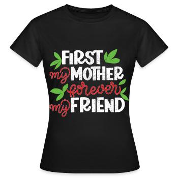 Mom Mom Mother's Day - Mother's Day Design - Women's T-Shirt - black - Front - AI Model Female 172 dark (172cm)