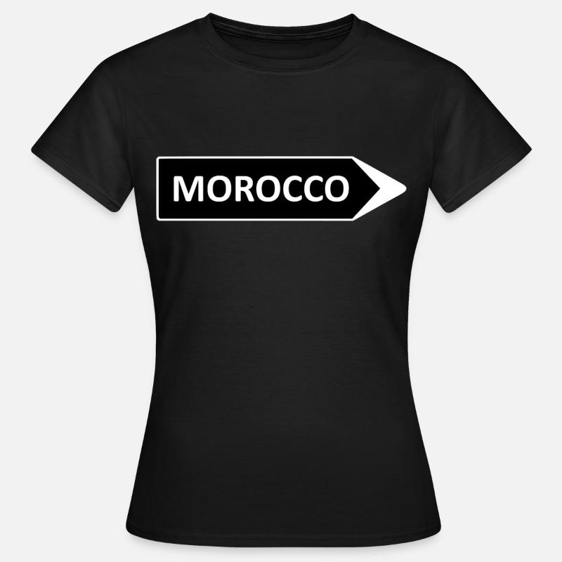 Plaque Direction Morocco - Women's T-Shirt - black