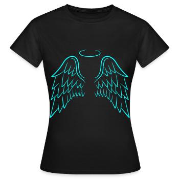 Ange ailes aile ange - T-shirt Femme - noir - Devant - AI Model Female 172 dark (172cm)