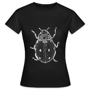 Coccinelle cadeau d'été fleur fraichement fraîche - T-shirt Femme - noir - Devant - AI Model Female 172 dark (172cm)