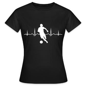 Fussball Soccer Fussballspiel Fussballspielen - Frauen T-Shirt - Schwarz - Vorne - AI Model Female 172 dark (172cm)
