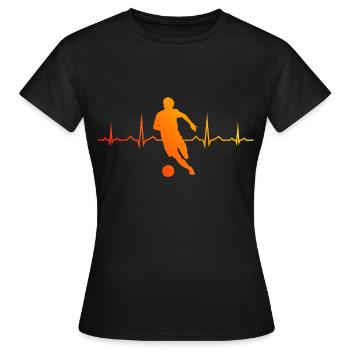 Fussballspielen Fussball Fussballspiel Soccer - Frauen T-Shirt - Schwarz - Vorne - AI Model Female 172 dark (172cm)