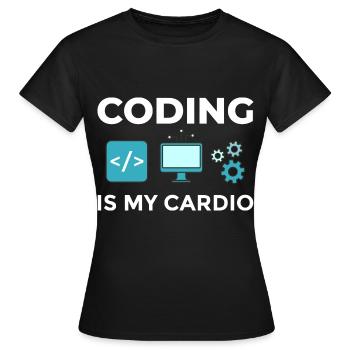 Développeur de logiciels de développement de logiciels - T-shirt Femme - noir - Devant - AI Model Female 172 dark (172cm)