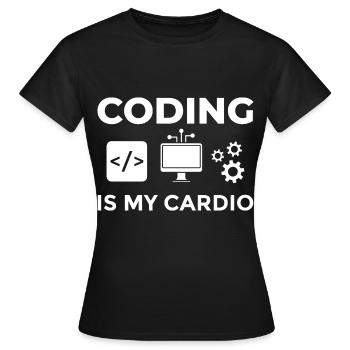 Développeur de logiciels de développement de logiciels - T-shirt Femme - noir - Devant - AI Model Female 172 dark (172cm)