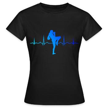 Boxe Thaï Femmes Boxe Thaï Muay Thaï Thaï - T-shirt Femme - noir - Devant - AI Model Female 172 dark (172cm)