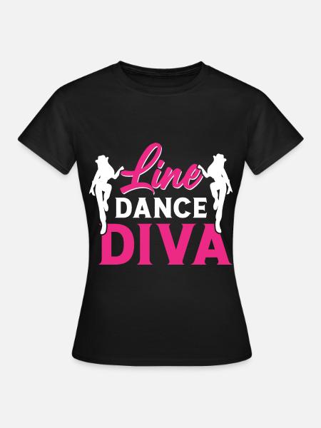 Line Dance Western Tänzer Line-DanceWestern - Dame-T-shirt - sort