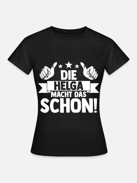 Helga - Frauen T-Shirt - Schwarz