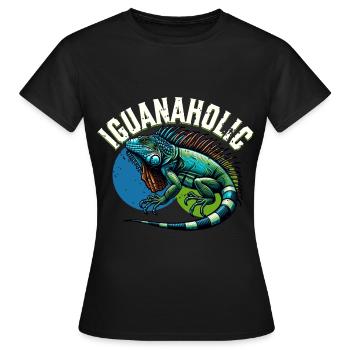 Leguan - Frauen T-Shirt - Schwarz - Vorne - AI Model Female 172 dark (172cm)