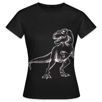 Tyrannosaurus - Frauen T-Shirt - Schwarz - Vorne - AI Model Female 172 dark (172cm)