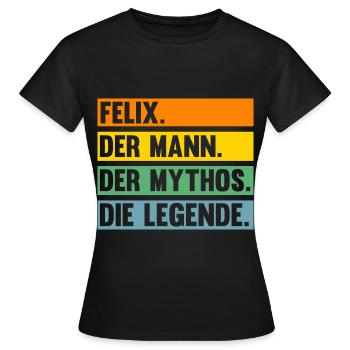 Felix - Frauen T-Shirt - Schwarz - Vorne - AI Model Female 172 dark (172cm)