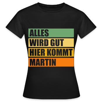 Martin - Women's T-Shirt - black - Front - AI Model Female 172 dark (172cm)