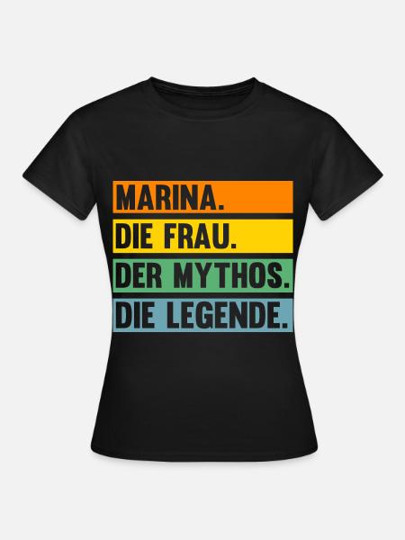 Marina - Frauen T-Shirt - Schwarz