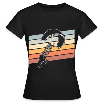 Kitesurfer Kiteboard Kitesurfen Kitesurf - Frauen T-Shirt - Schwarz - Vorne - AI Model Female 172 dark (172cm)