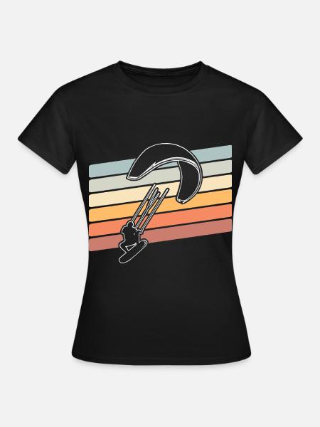 Kitesurfer Kiteboard Kitesurfen Kitesurf - Frauen T-Shirt - Schwarz