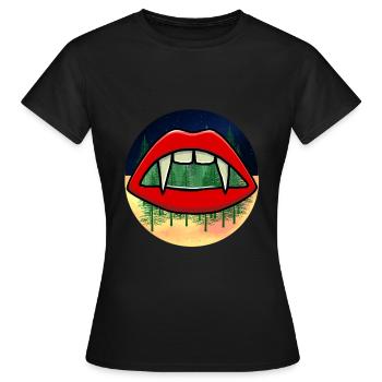 Carpathian Mountains Romania Caucasus Bloodsuckers Blood - Women's T-Shirt - black - Front - AI Model Female 172 dark (172cm)