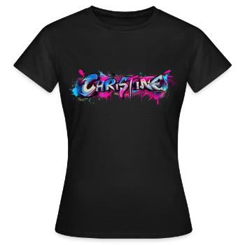 Christine - T-shirt Femme - noir - Devant - AI Model Female 172 dark (172cm)