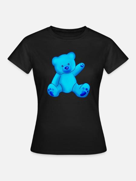 OURSON COULEUR BLEU - T-shirt Femme - noir