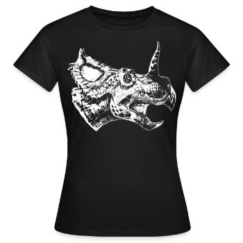 Dinosaur dinosaur centrosaurus primeval gift - Women's T-Shirt - black - Front - AI Model Female 172 dark (172cm)