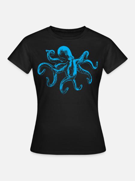 Cadeau de fruits de mer poulpe poulpe octopus - T-shirt Femme - noir