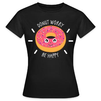 Donut - Frauen T-Shirt - Schwarz - Vorne - AI Model Female 172 dark (172cm)