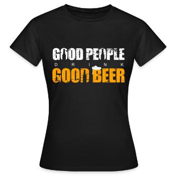 bière - T-shirt Femme - noir - Devant - AI Model Female 172 dark (172cm)