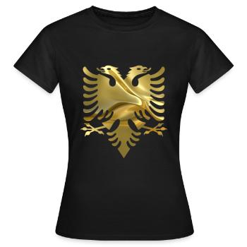 Albanien - Frauen T-Shirt - Schwarz - Vorne - AI Model Female 172 dark (172cm)