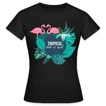 Tropical - Women's T-Shirt - black - Front - AI Model Female 172 dark (172cm)