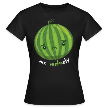 Frucht - Frauen T-Shirt - Schwarz - Vorne - AI Model Female 172 dark (172cm)