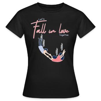Liebe - Frauen T-Shirt - Schwarz - Vorne - AI Model Female 172 dark (172cm)