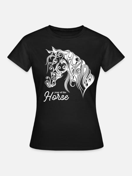Pferd - Frauen T-Shirt - Schwarz