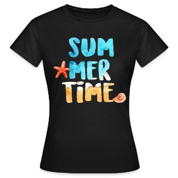 Urlaub - Frauen T-Shirt - Schwarz - Vorne - AI Model Female 172 dark (172cm)