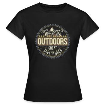 CAMPING DE PLEIN AIR - T-shirt Femme - noir - Devant - AI Model Female 172 dark (172cm)