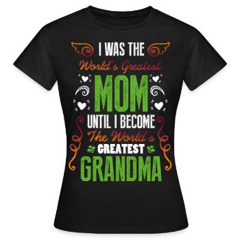 J'étais la plus grande maman du monde - T-shirt Femme - noir - Devant - AI Model Female 172 dark (172cm)
