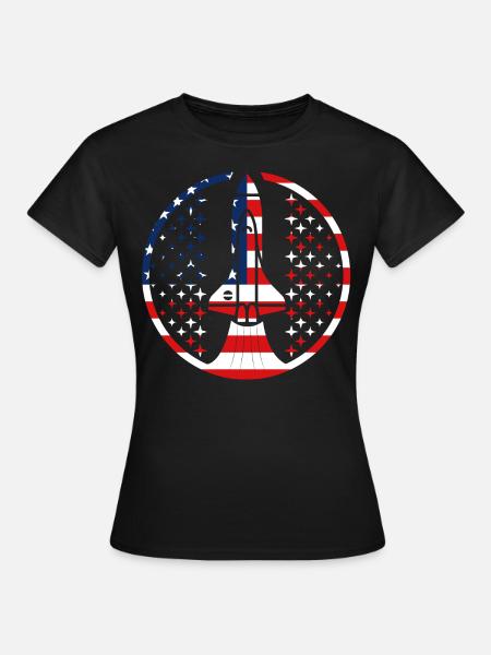 Rocket Space NASA USA - T-shirt Femme - noir