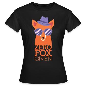Fuchs Spruch Lustig Egal Selbstbewusst - Frauen T-Shirt - Schwarz - Vorne - AI Model Female 172 dark (172cm)