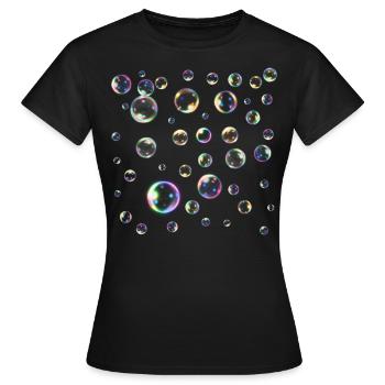 des bulles de savon - T-shirt Femme - noir - Devant - AI Model Female 172 dark (172cm)
