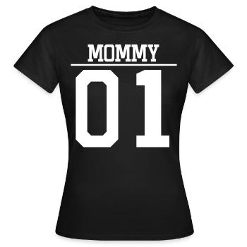 MOMMY 01 MOM MUM MAMA Mutter - Frauen T-Shirt - Schwarz - Vorne - AI Model Female 172 dark (172cm)
