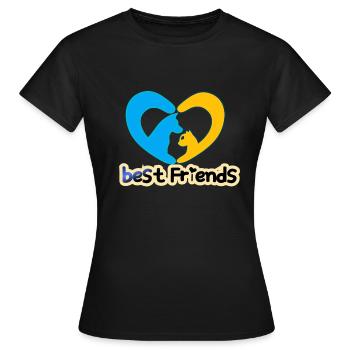 Meilleurs amis meilleurs amis - T-shirt Femme - noir - Devant - AI Model Female 172 dark (172cm)