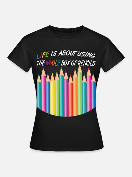 Lustiger Spruch über Leben Weisheit - Frauen T-Shirt - Schwarz