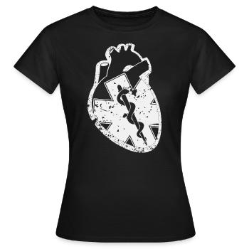 Un cœur pour les ambulanciers paramédicaux - services d'urgence - T-shirt Femme - noir - Devant - AI Model Female 172 dark (172cm)