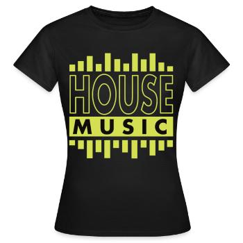 House Music - Frauen T-Shirt - Schwarz - Vorne - AI Model Female 172 dark (172cm)
