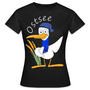 Ostsee - Frauen T-Shirt - Schwarz - Vorne - AI Model Female 172 dark (172cm)