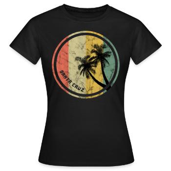 Santa Cruz rétro - T-shirt Femme - noir - Devant - AI Model Female 172 dark (172cm)