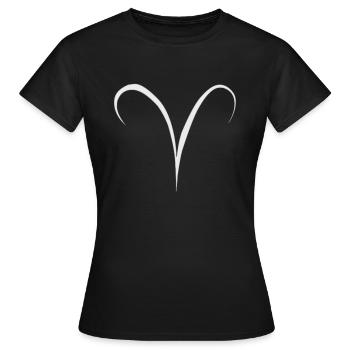Sternzeichen Widder - Frauen T-Shirt - Schwarz - Vorne - AI Model Female 172 dark (172cm)
