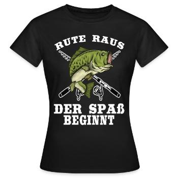 Rute raus der Spass beginnt - Frauen T-Shirt - Schwarz - Vorne - AI Model Female 172 dark (172cm)