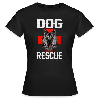 Chien de sauvetage Chiens de sauvetage Escadron de chiens de sauvetage - T-shirt Femme - noir - Devant - AI Model Female 172 dark (172cm)