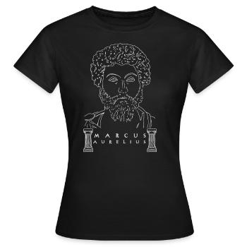 MARCVS AVRELIVS - T-shirt Femme - noir - Devant - AI Model Female 172 dark (172cm)