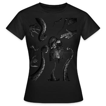 Lovecraft art - T-shirt Femme - noir - Devant - AI Model Female 172 dark (172cm)