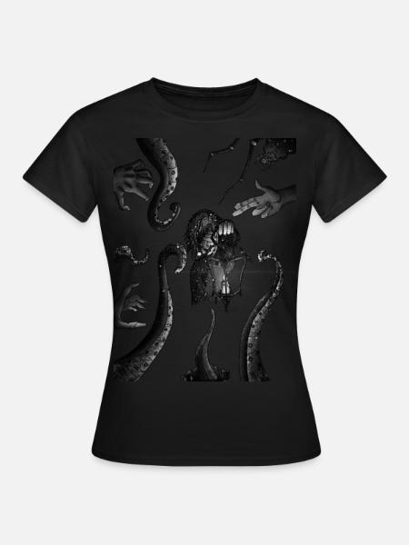 Lovecraft Kunst - Frauen T-Shirt - Schwarz