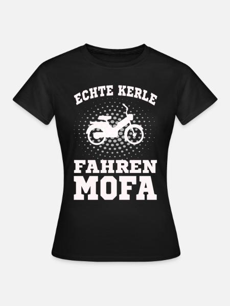 echte Kerle fahren Mofa - Frauen T-Shirt - Schwarz